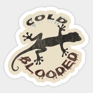 Cold-Blooded Gecko (vintage look) Sticker